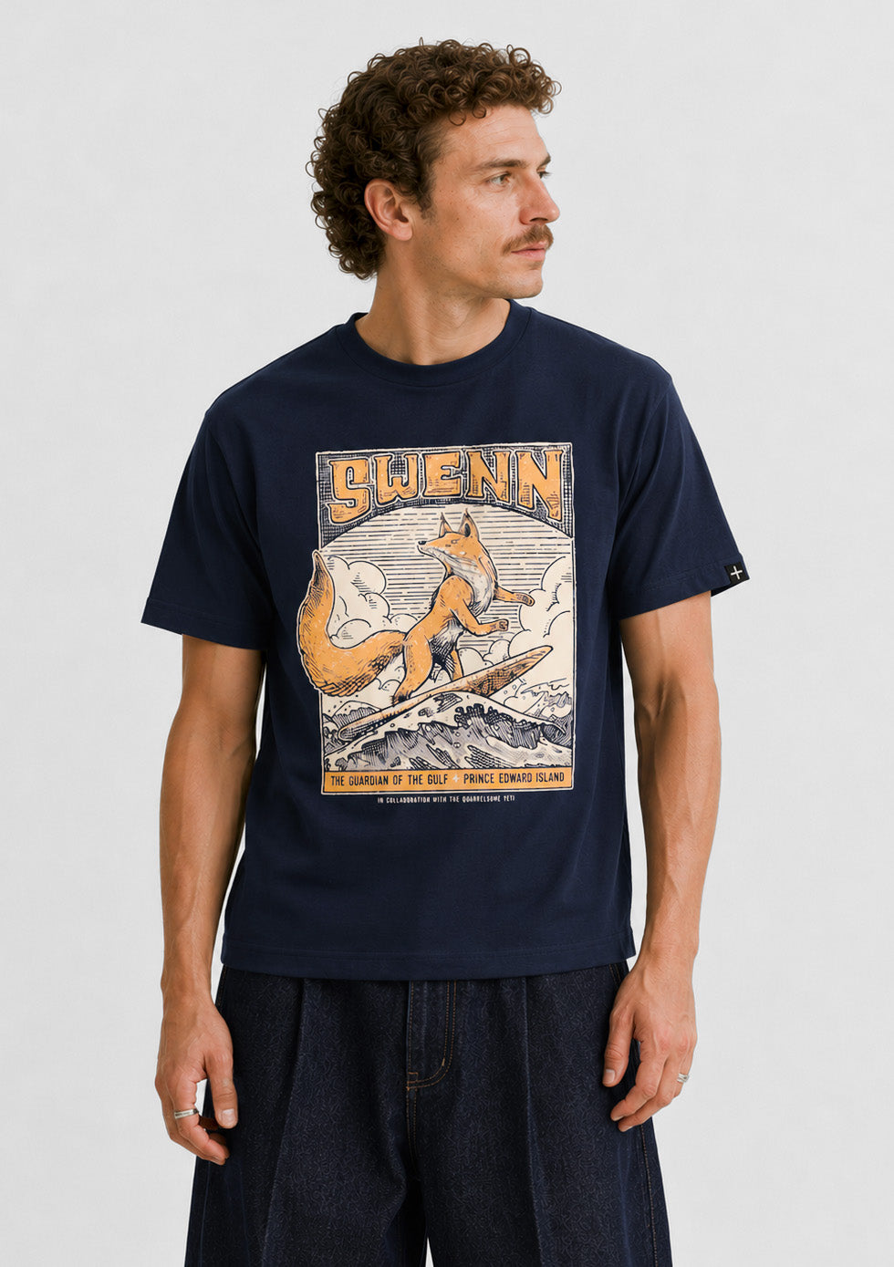 Le Renard Surfeur - bleu marine