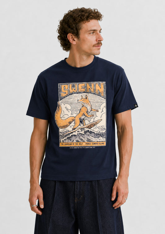 Le Renard Surfeur - bleu marine