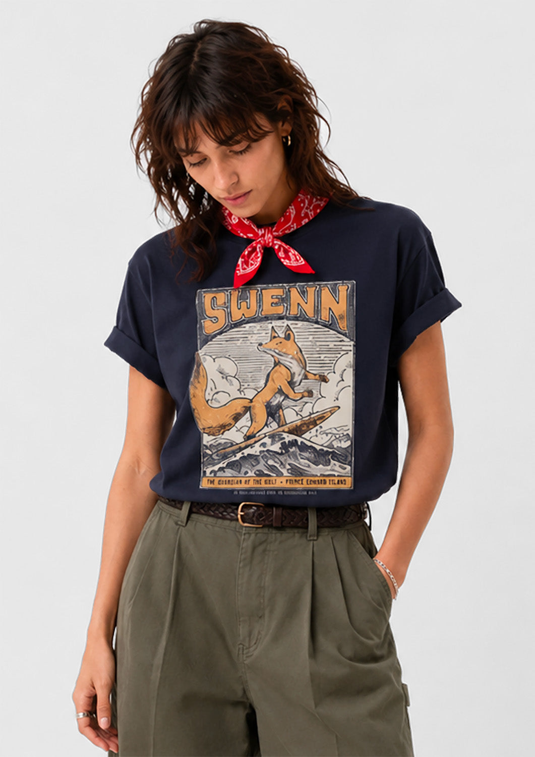 Le Renard Surfeur - bleu marine