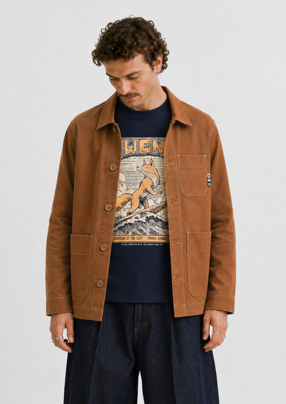 Le Renard Surfeur - bleu marine