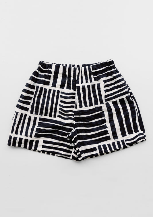 NOUVEAU Short rayé - noir et blanc