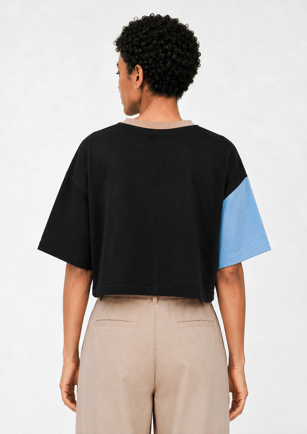 Sweatshirt Court - noir