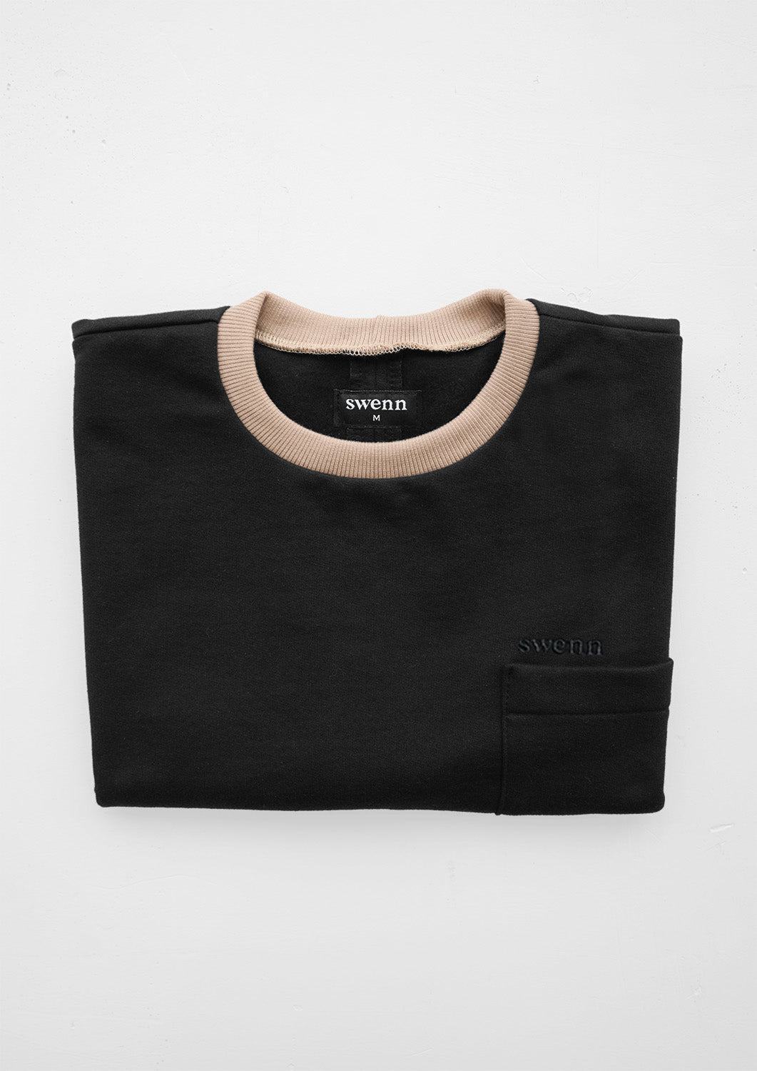 Sweatshirt Court - noir