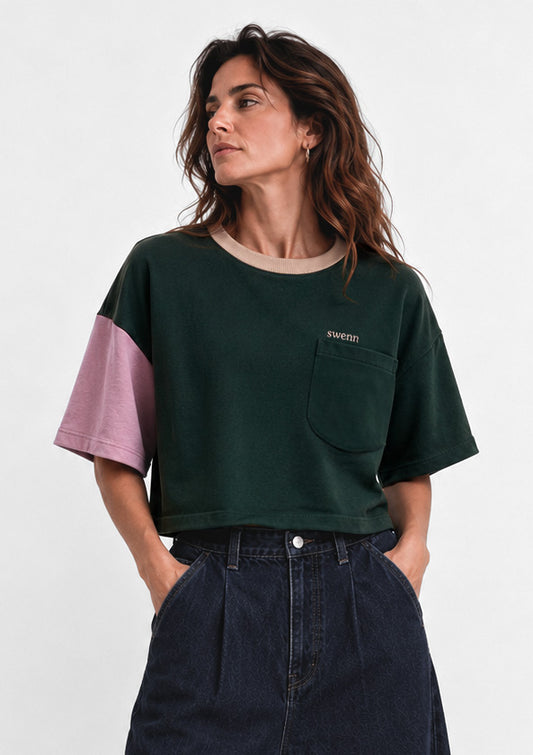 Sweatshirt Court - vert forêt