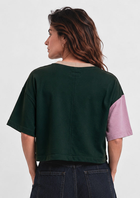 Sweatshirt Court - vert forêt