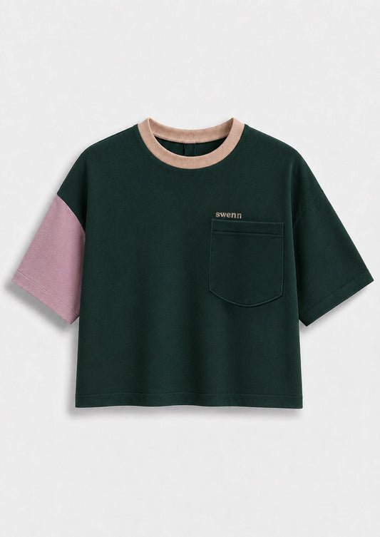 Sweatshirt Court - vert forêt