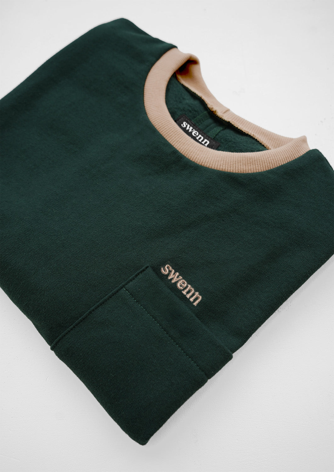 Sweatshirt Court - vert forêt