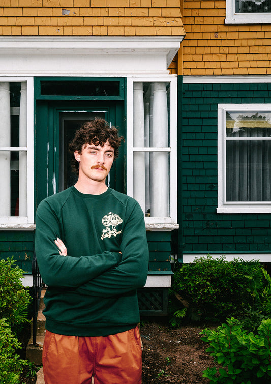 Sweatshirt - Citron et Huître - vert forêt