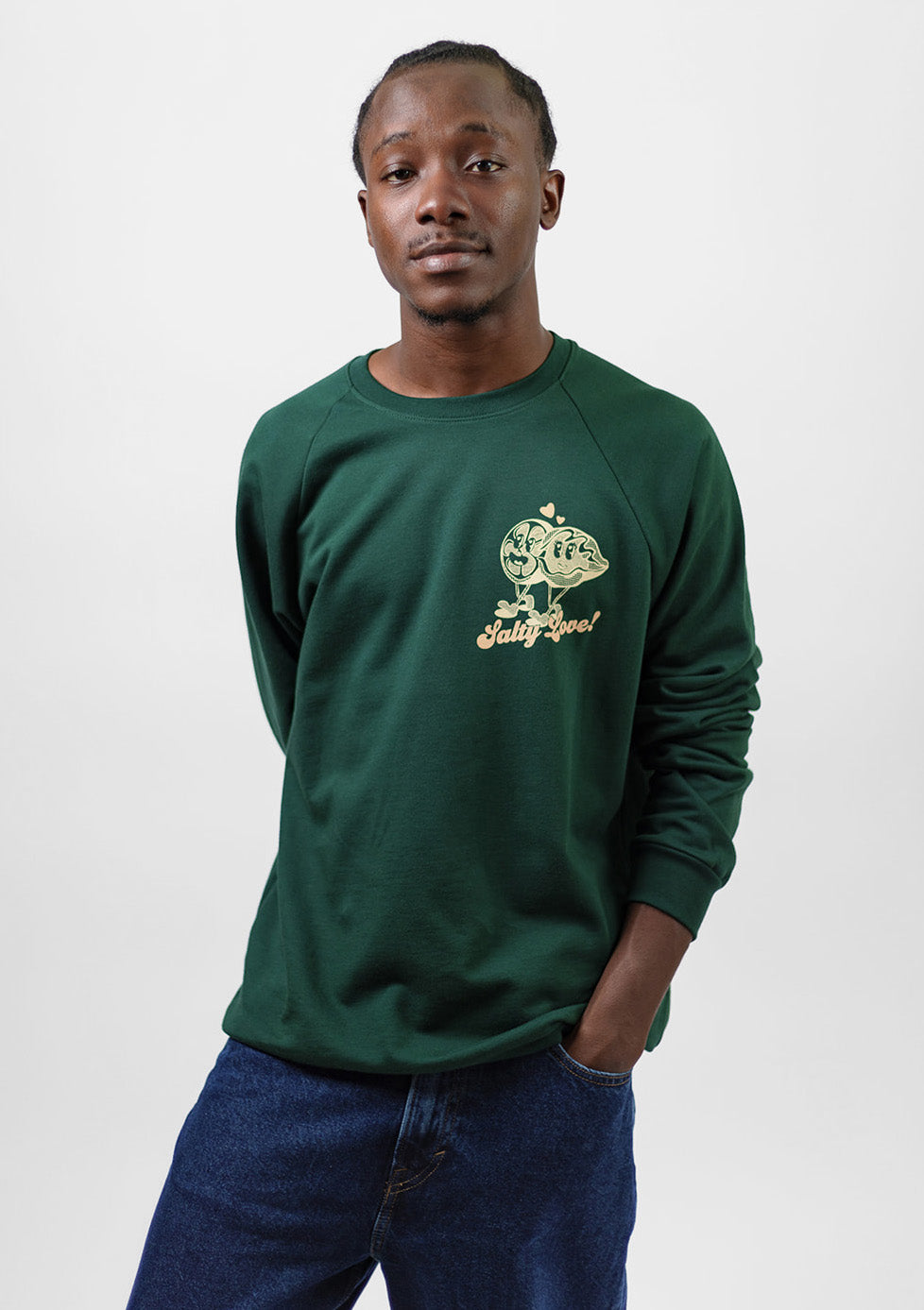 Sweatshirt - Citron et Huître - vert forêt