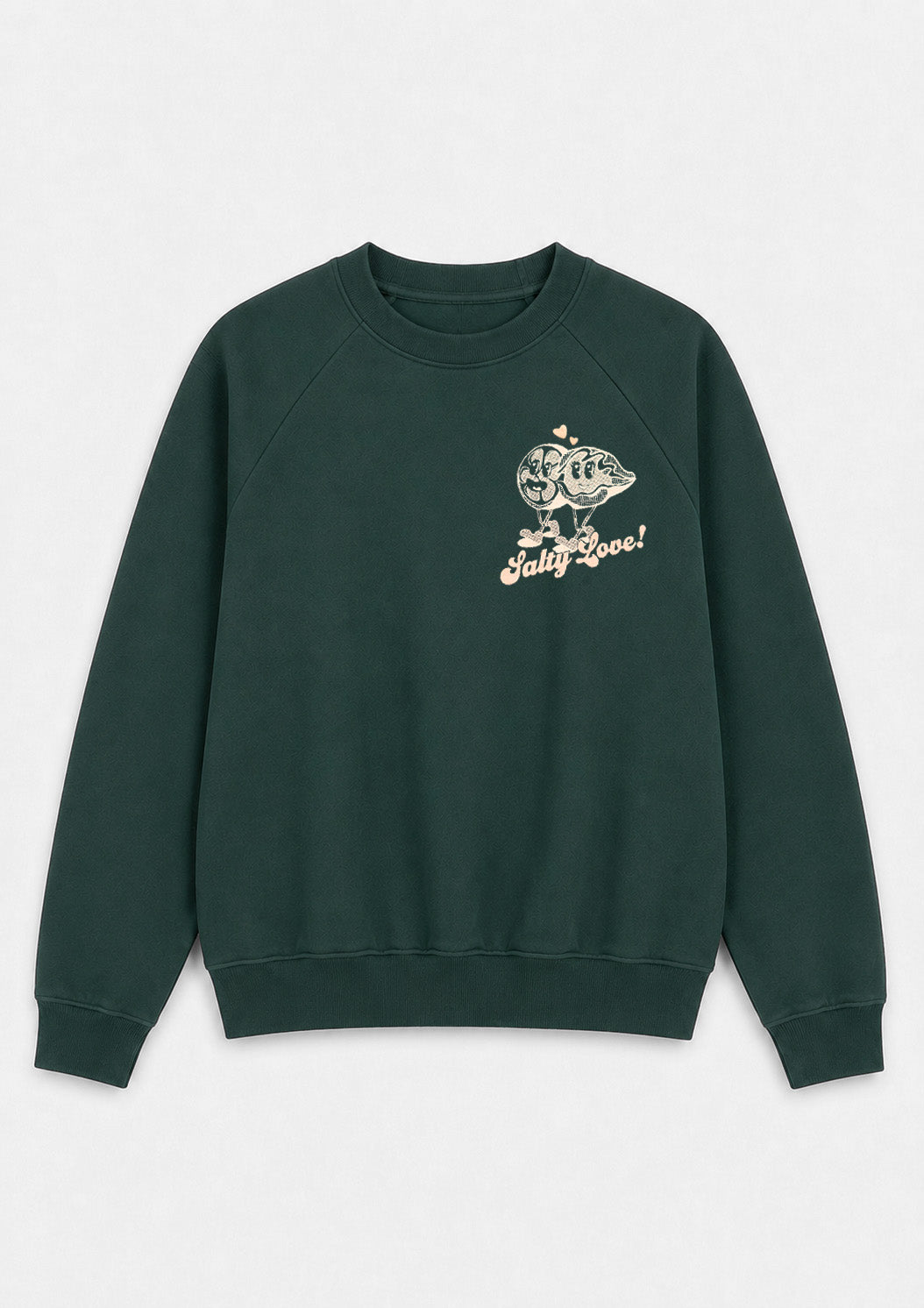 Sweatshirt - Citron et Huître - vert forêt