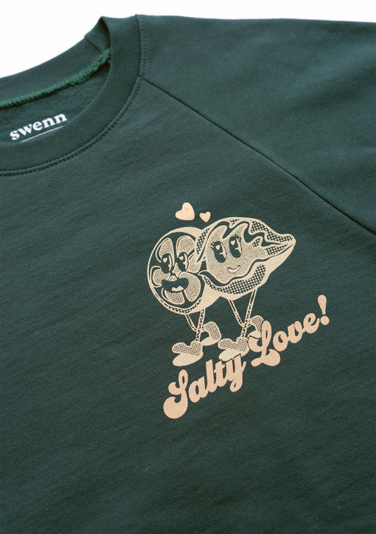 Sweatshirt - Citron et Huître - vert forêt