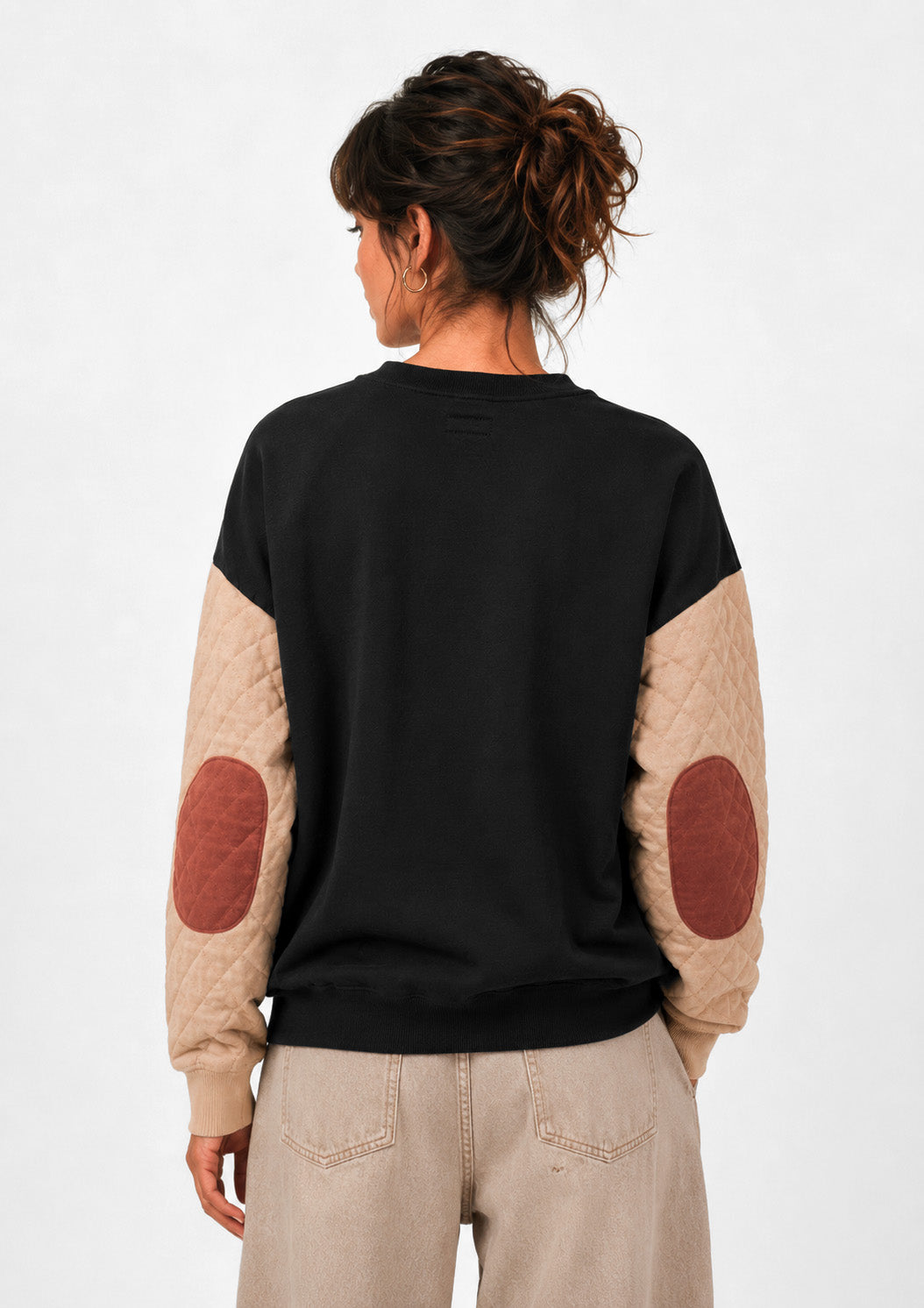 Quilted Crewneck Sweatshirt