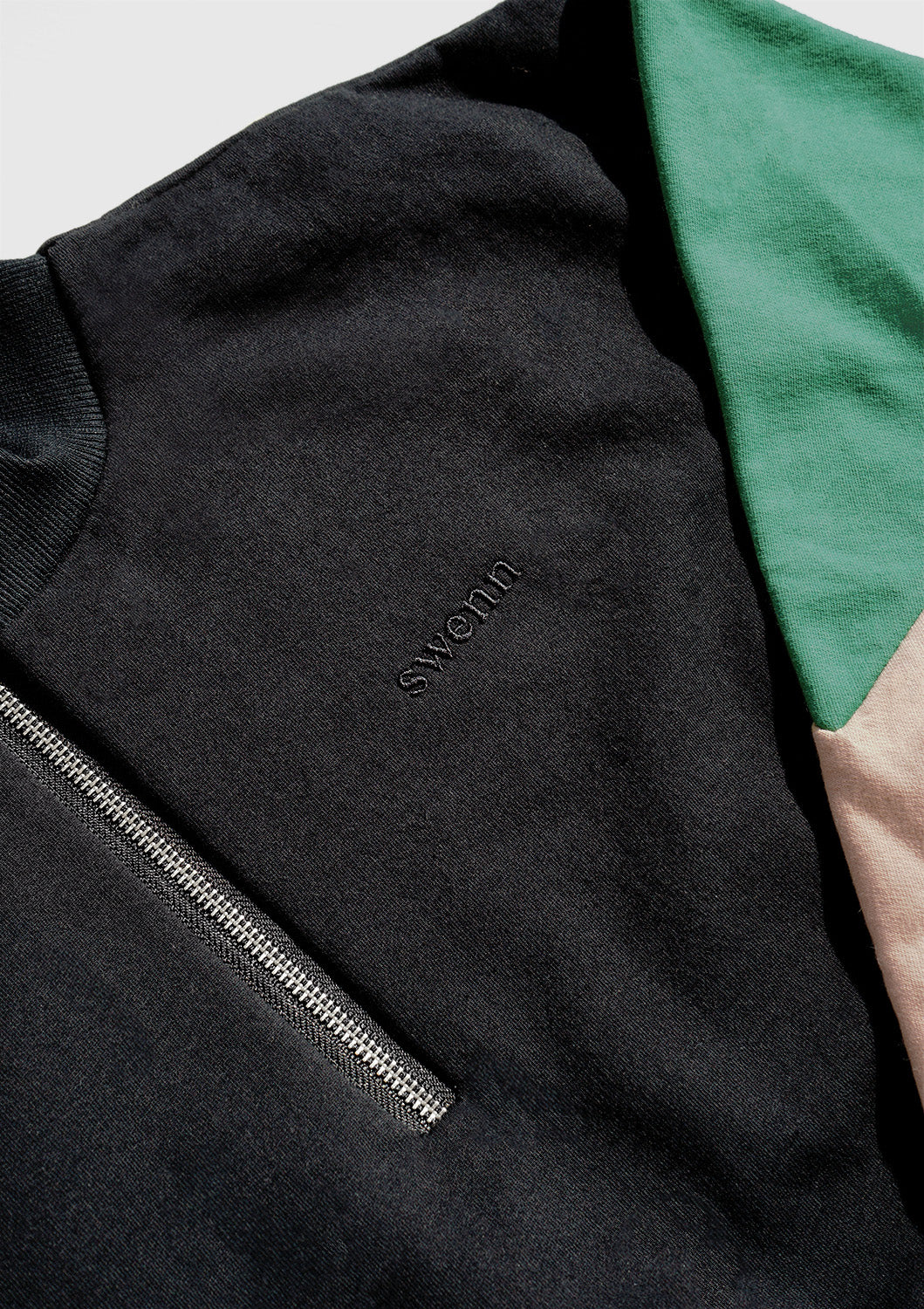 Zip Collar Crewneck