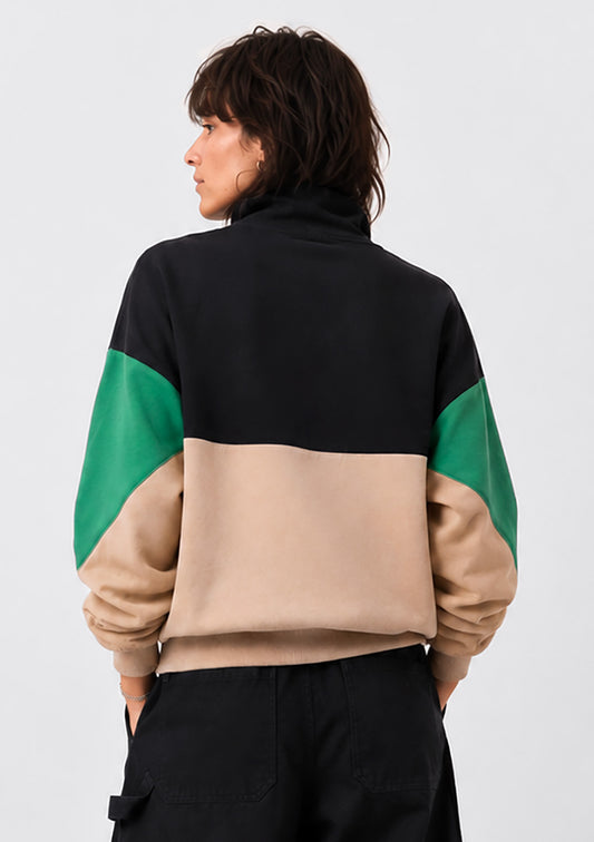 Zip Collar Crewneck