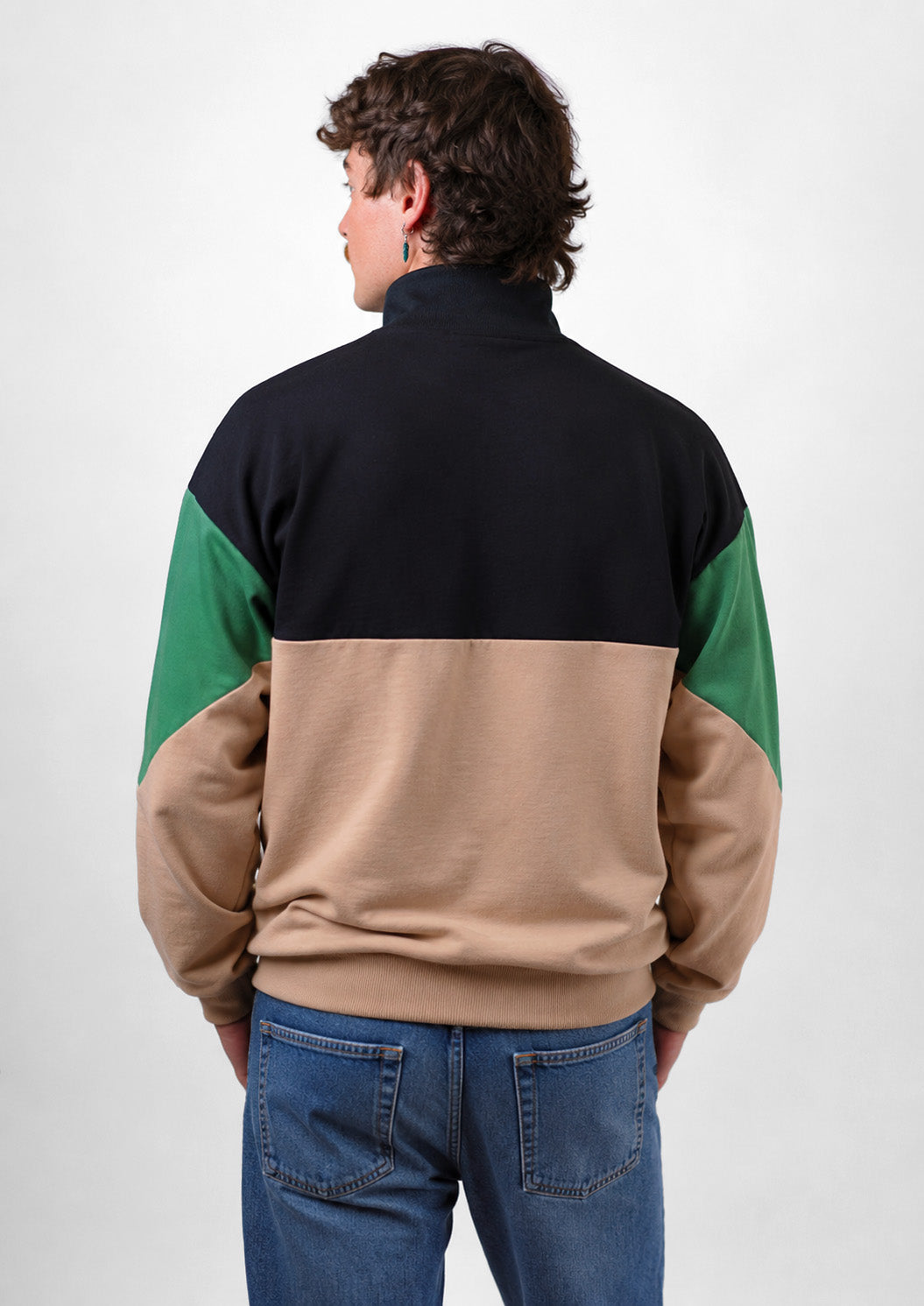Zip Collar Crewneck