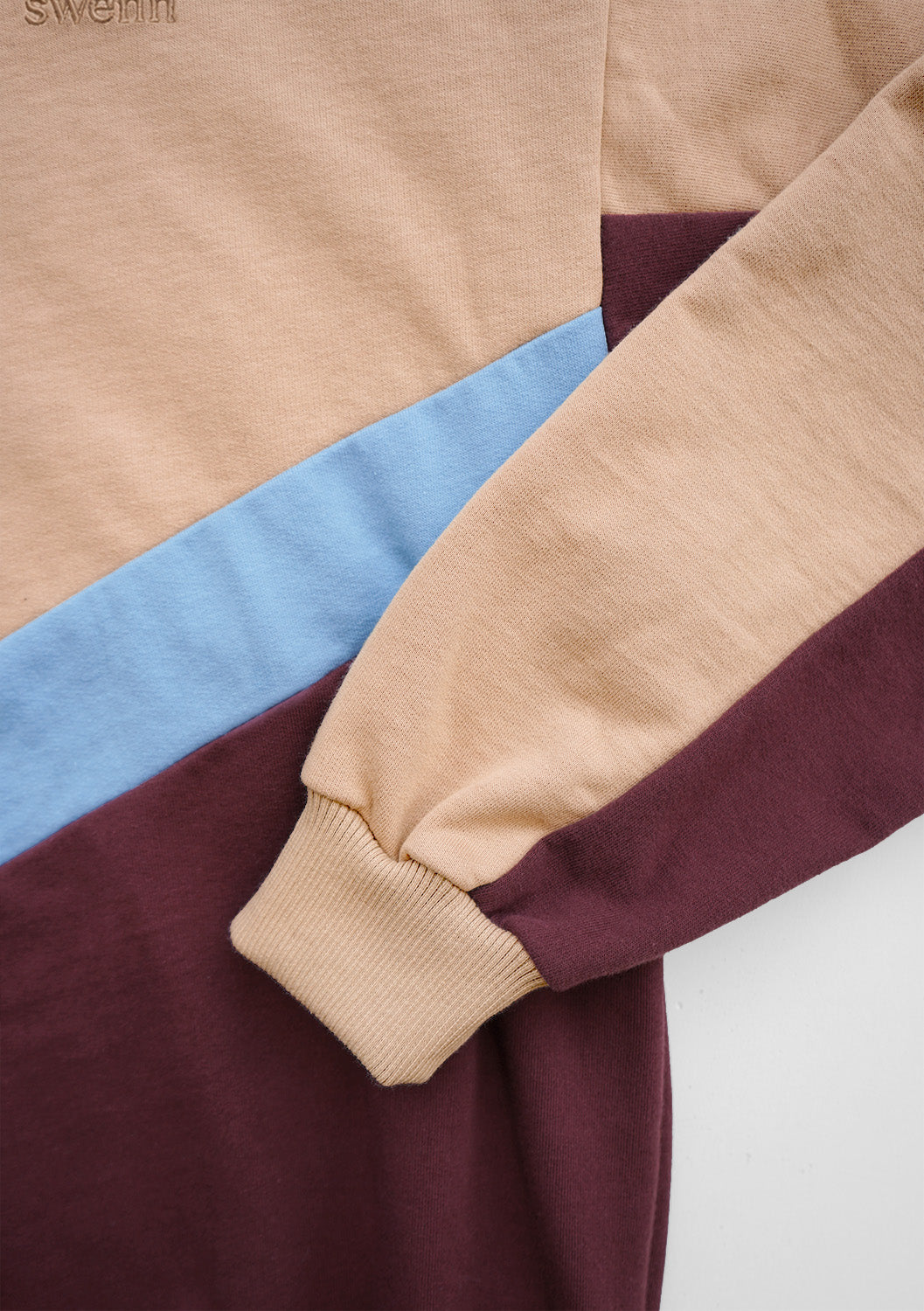 Sweatshirt Col Zippé - sable