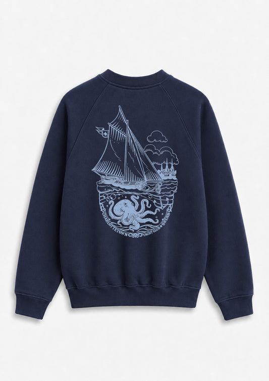 Sweatshirt - Yacht Club - bleu marine