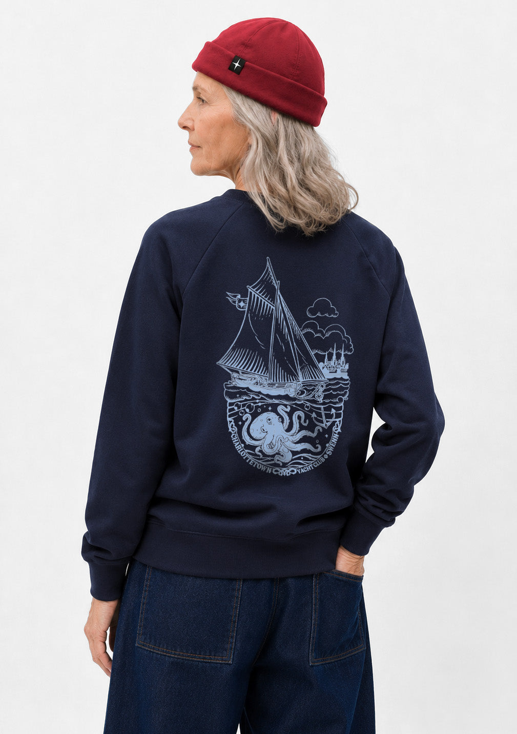 Sweatshirt - Yacht Club - bleu marine
