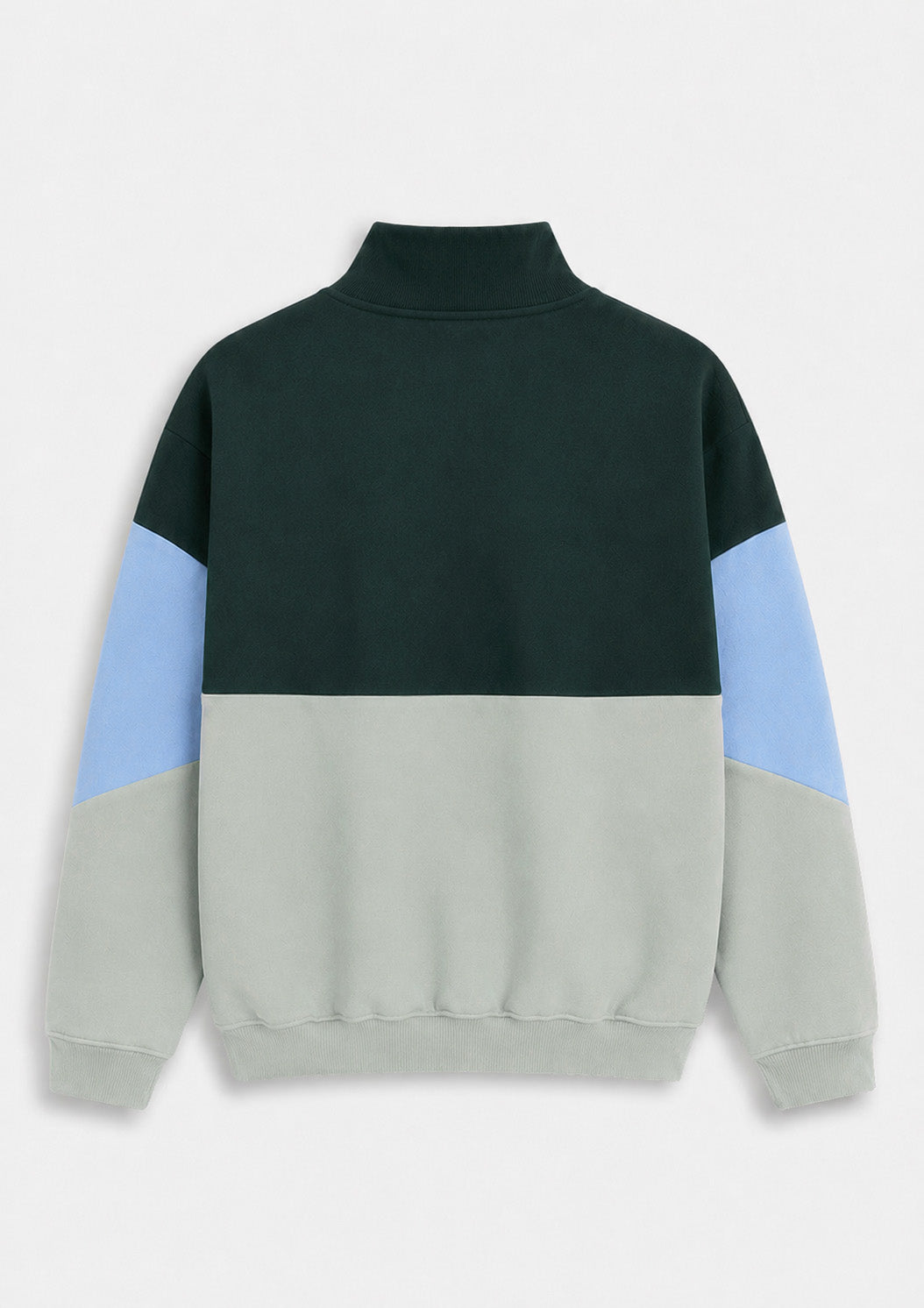 Zip Collar Crewneck - forest green