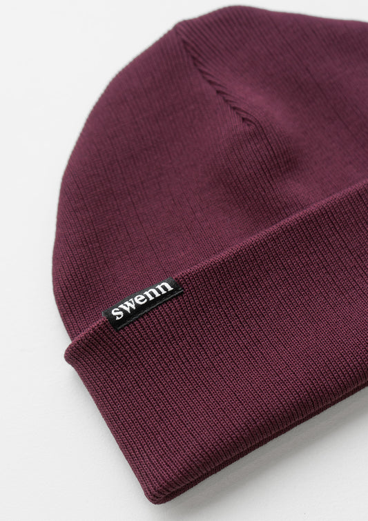 Organic cotton toque - burgundy