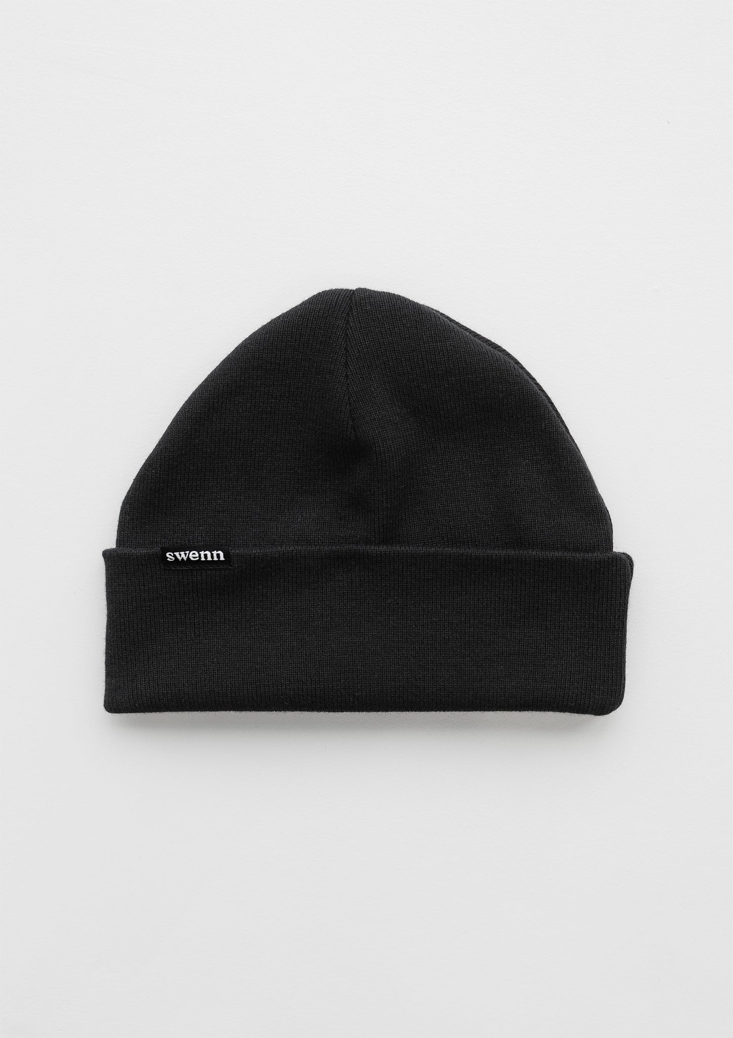 Alpaca & organic cotton toque - black