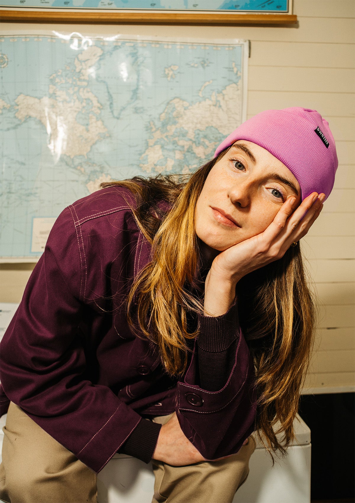 Organic cotton toque - pink