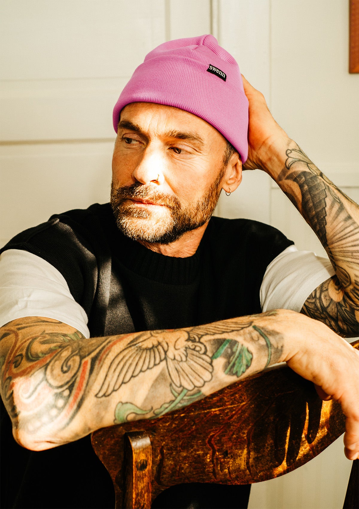 Organic cotton toque - pink