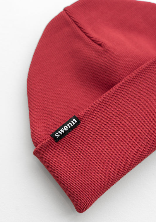 Organic cotton toque - red