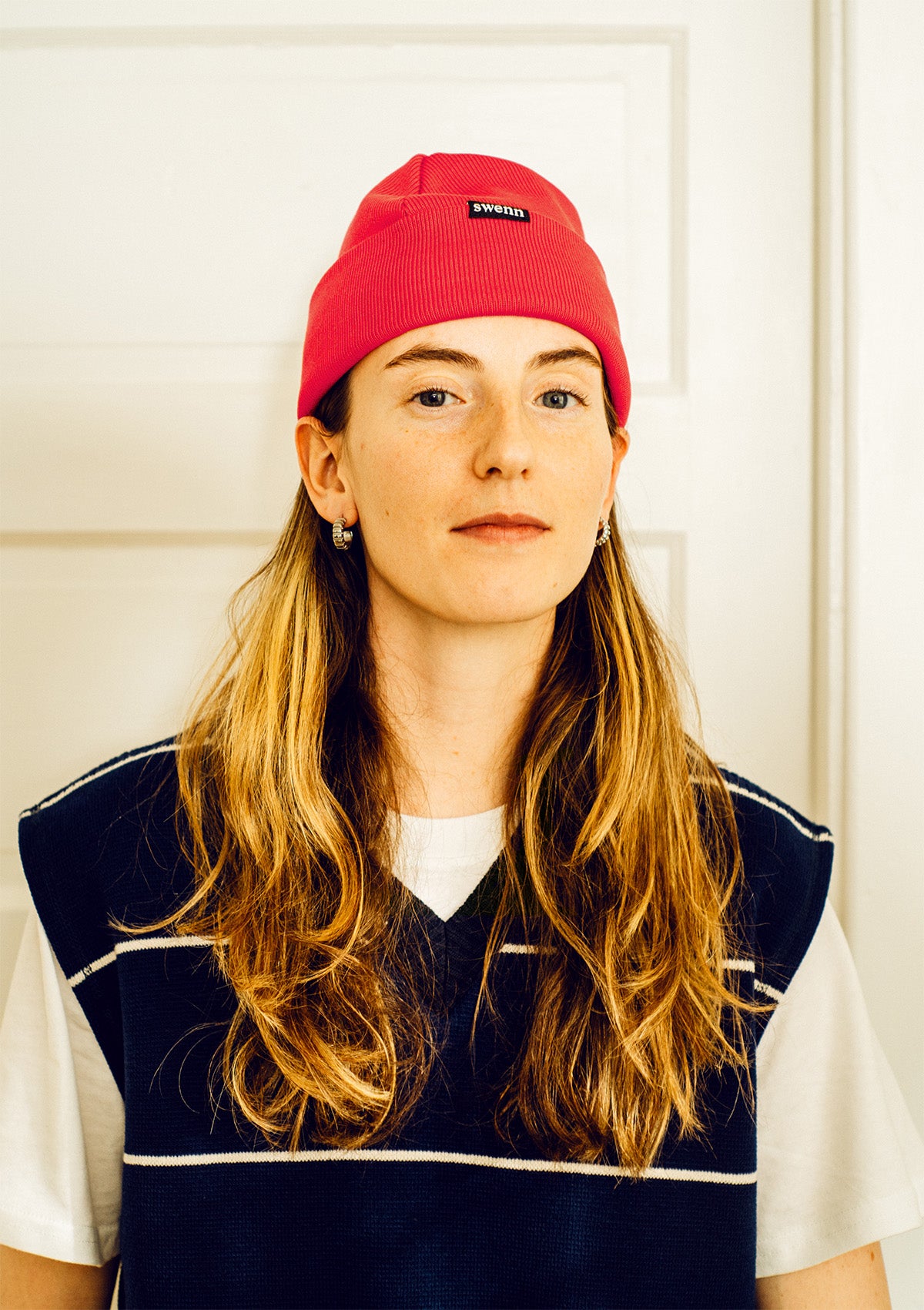 Organic cotton toque - red