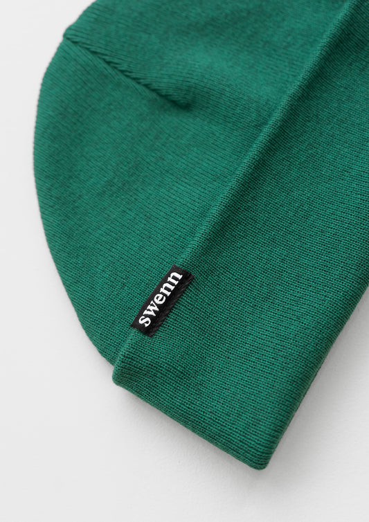 Alpaca & organic cotton toque - green