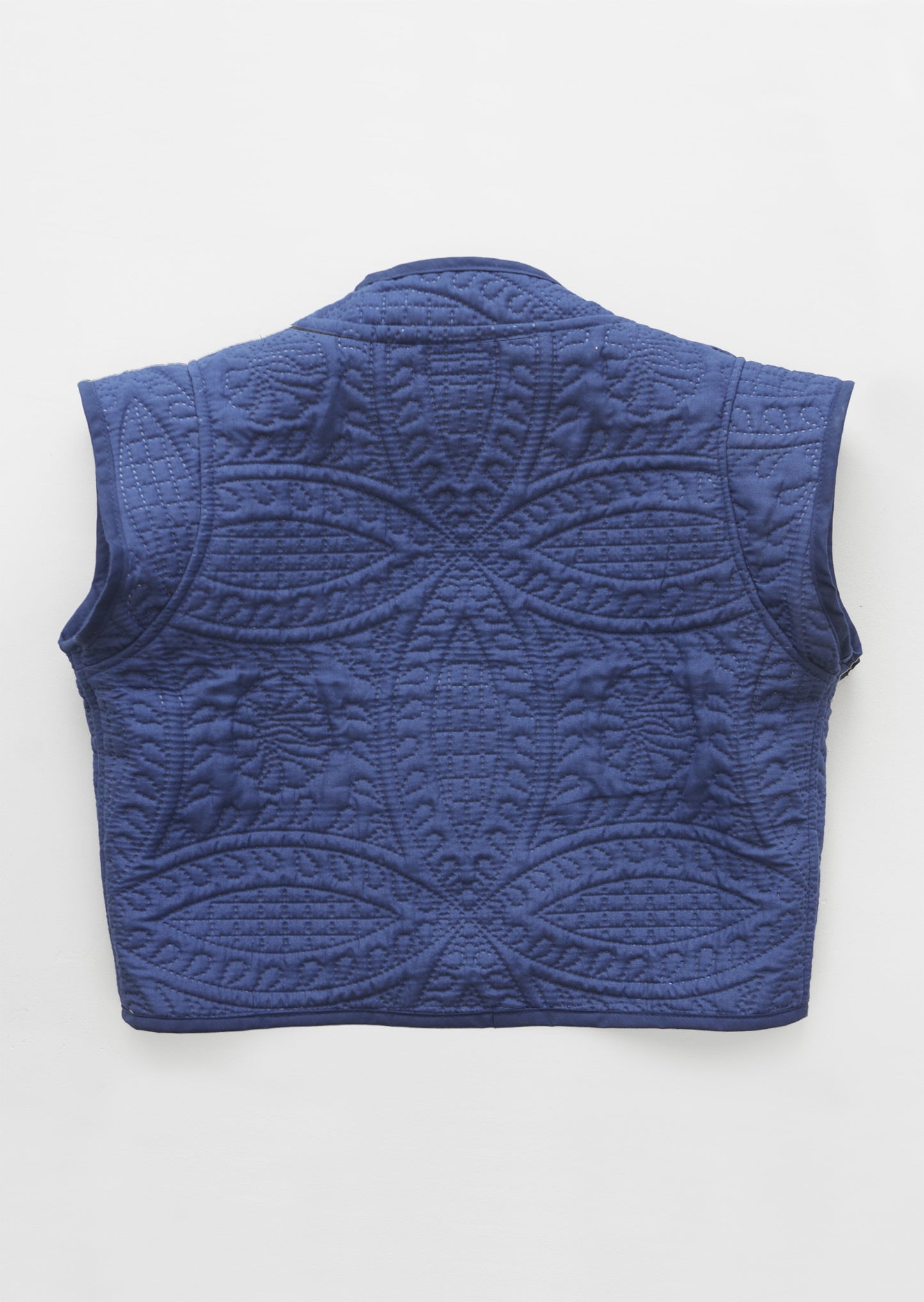 NEW Upcycled quilted vest - blue