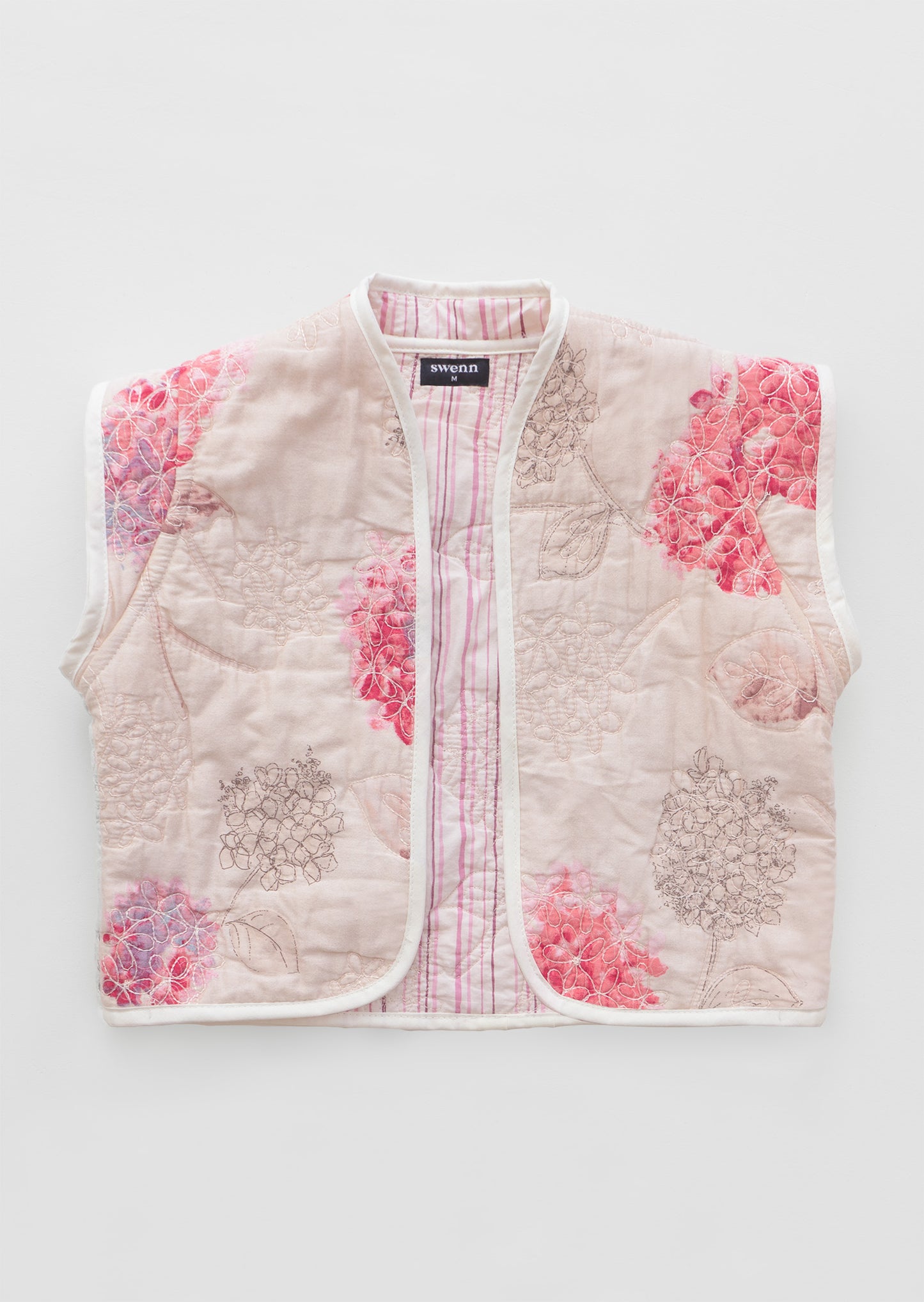 NEW Upcycled quilted vest - floral