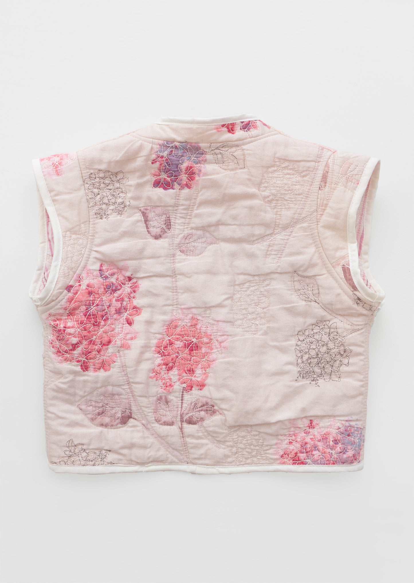 NEW Upcycled quilted vest - floral