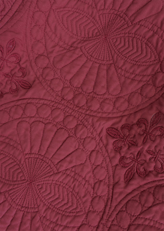 Upcycled quilted vest - red