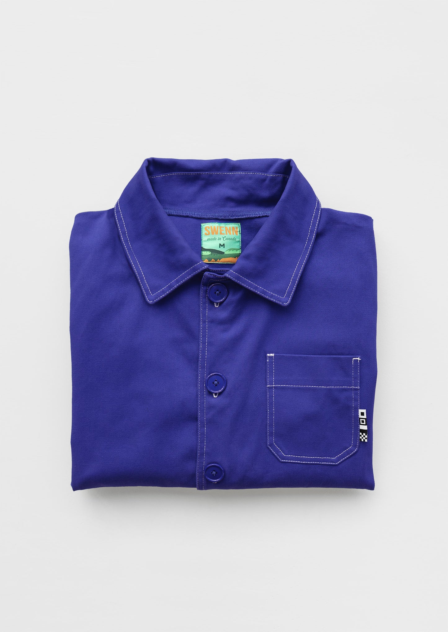 Michel - veste d'artisan - bleu royal