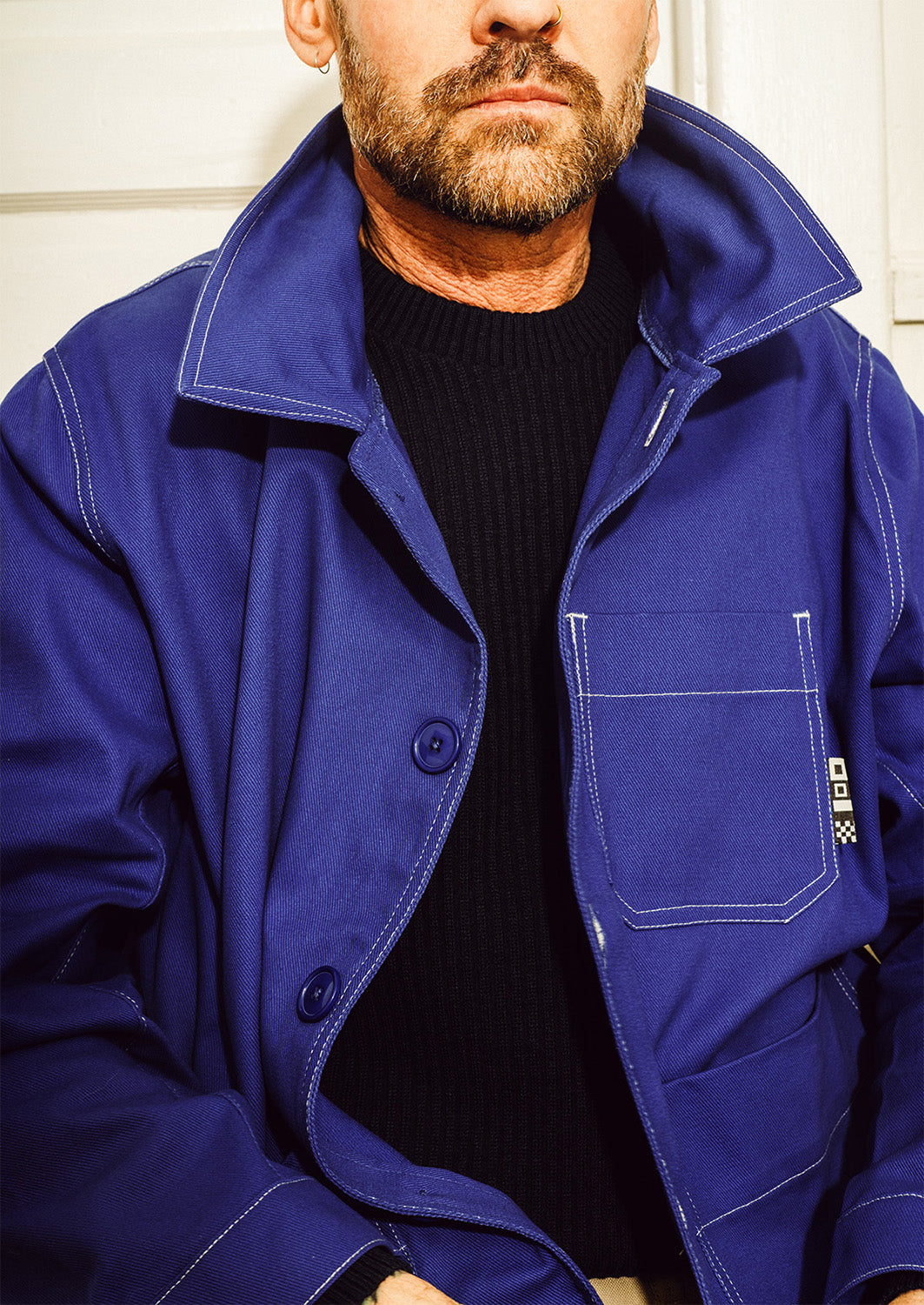 Michel workwear jacket - royal blue
