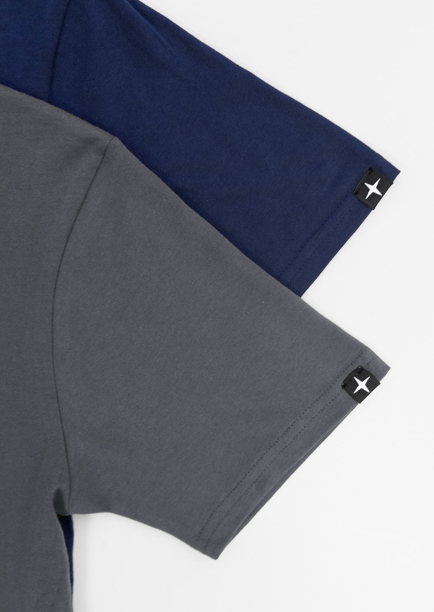 2 plain t-shirts - charcoal and navy