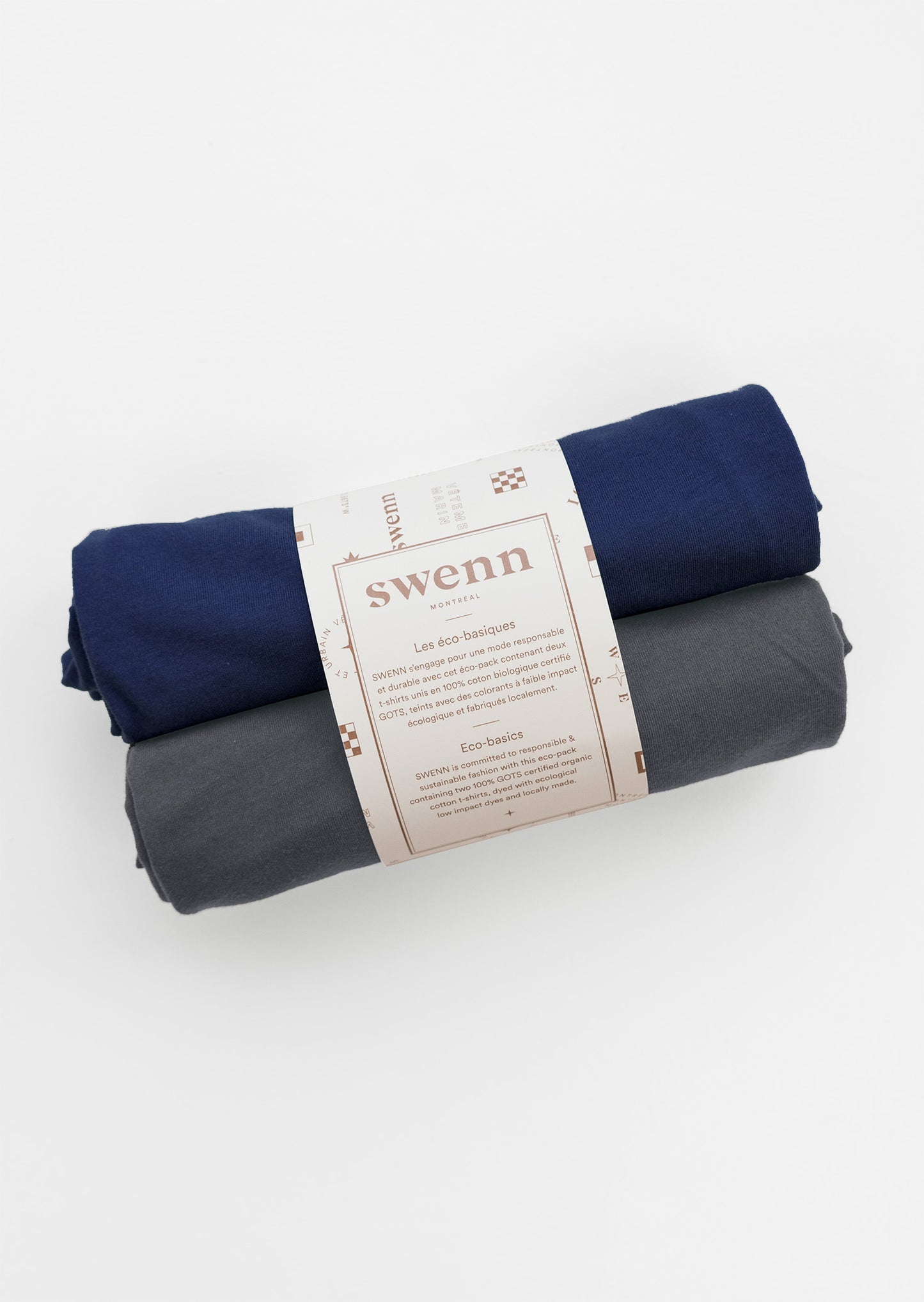 2 plain t-shirts - charcoal and navy