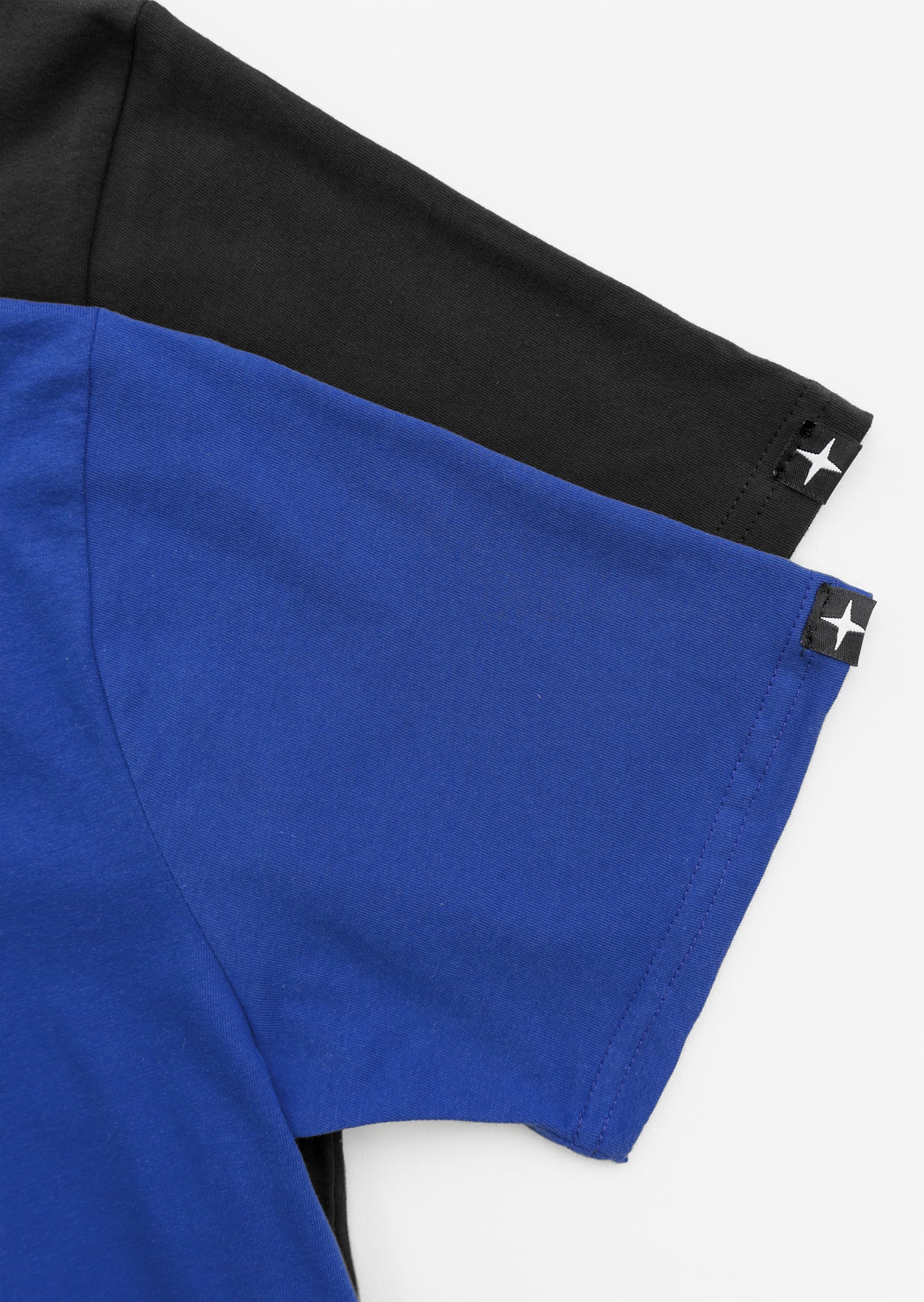 2 plain t-shirts - royal blue and black