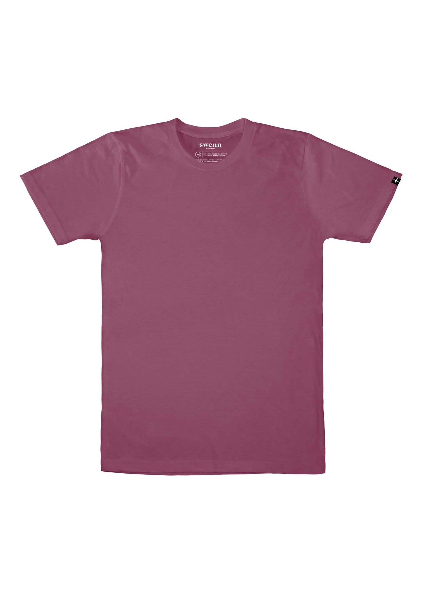 2 t-shirts unis - bourgogne et gris foncé