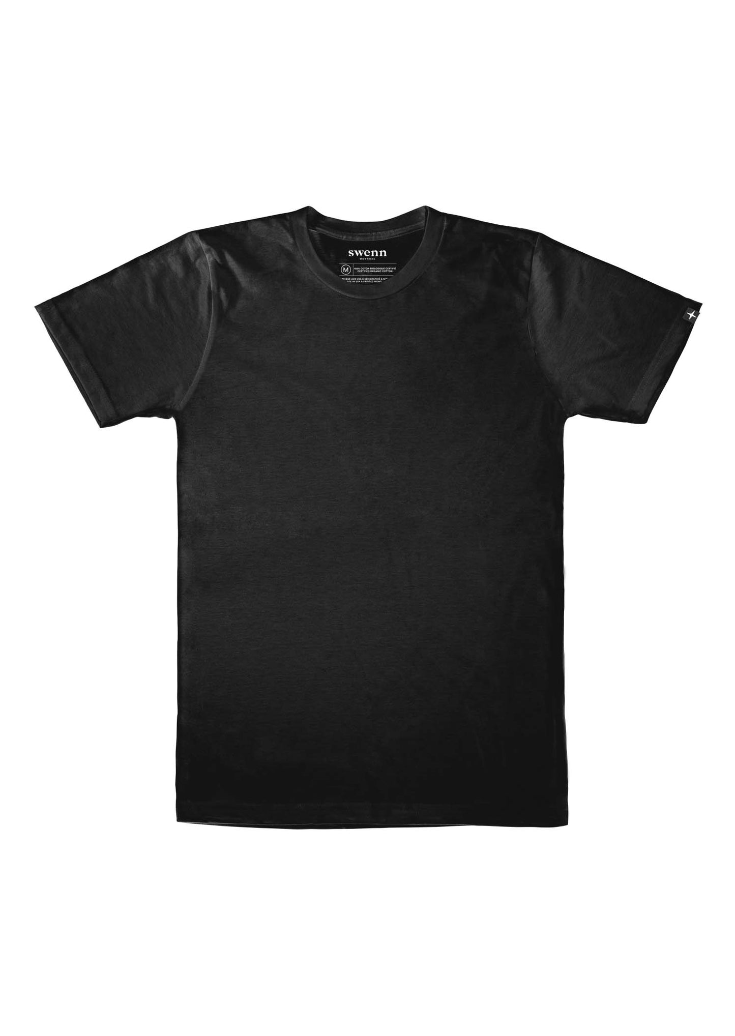 2 t-shirts unis - bourgogne et noir