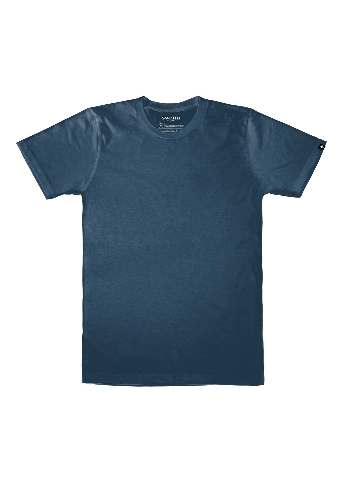 2 t-shirts unis - rouge et bleu pacifique