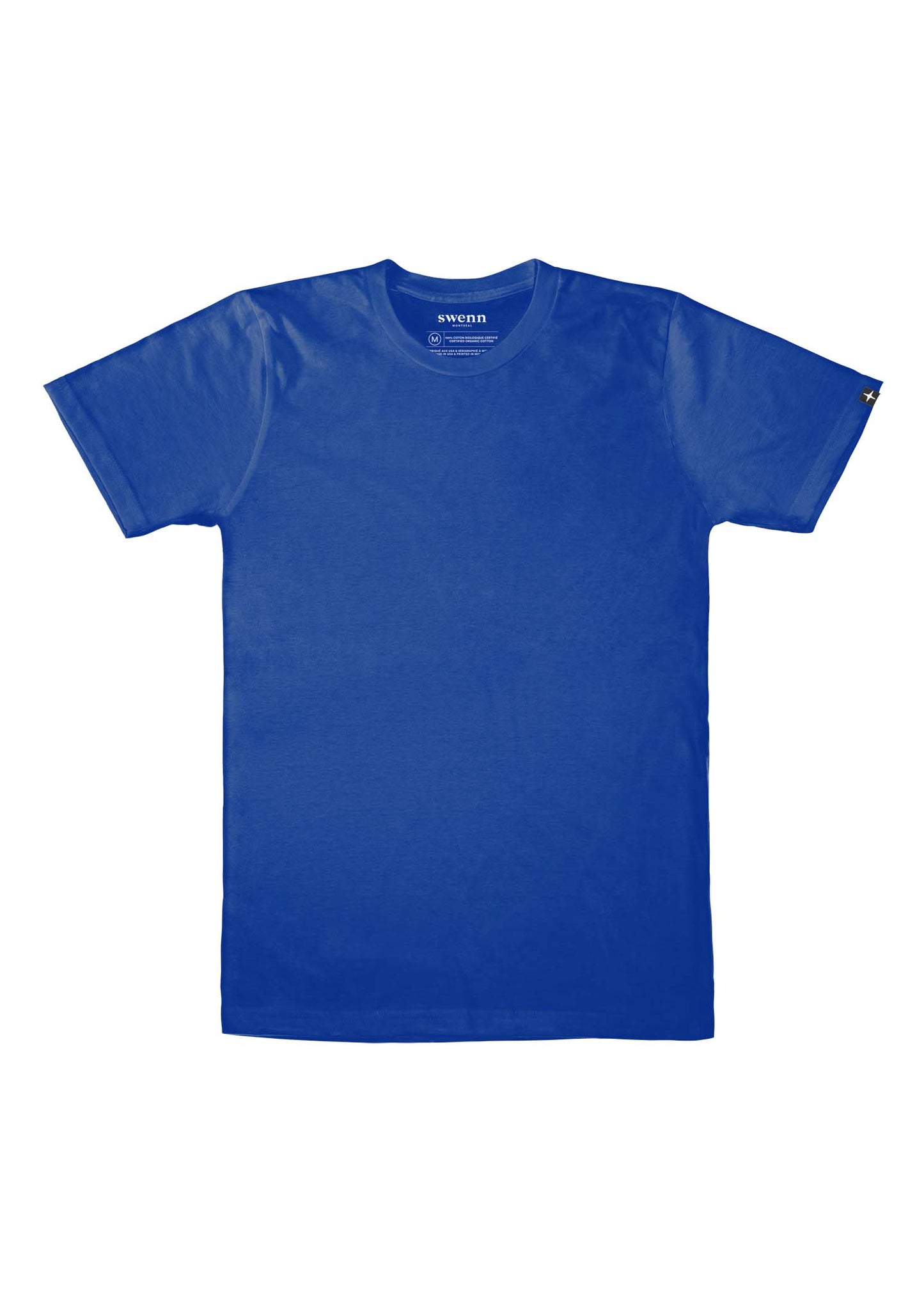 2 t-shirts unis - bleu royal et rouge