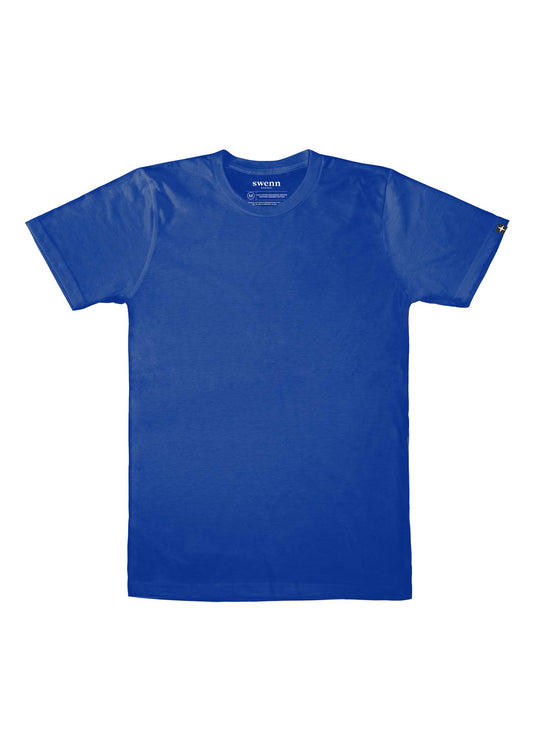 2 t-shirts unis - bleu royal et blanc