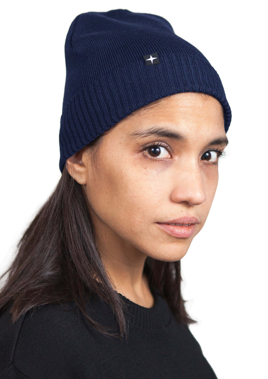 SWENN - Photos - Tuque en mérinos - bleu marine