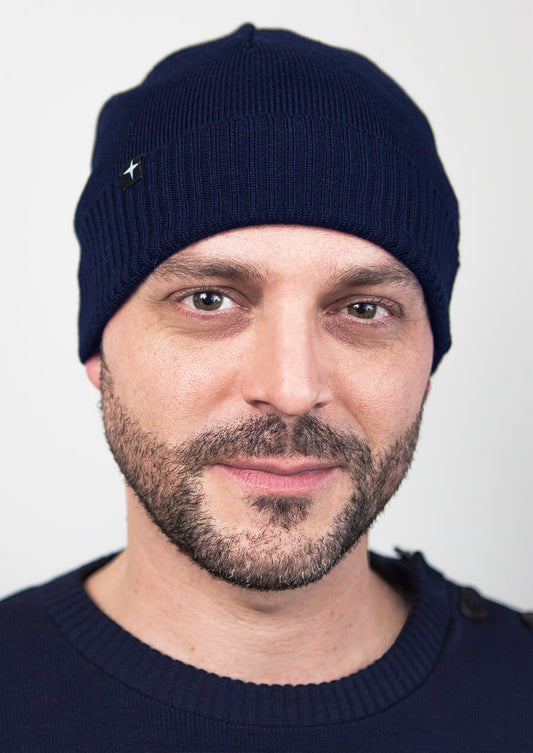 SWENN - Photos - Tuque en mérinos - bleu marine