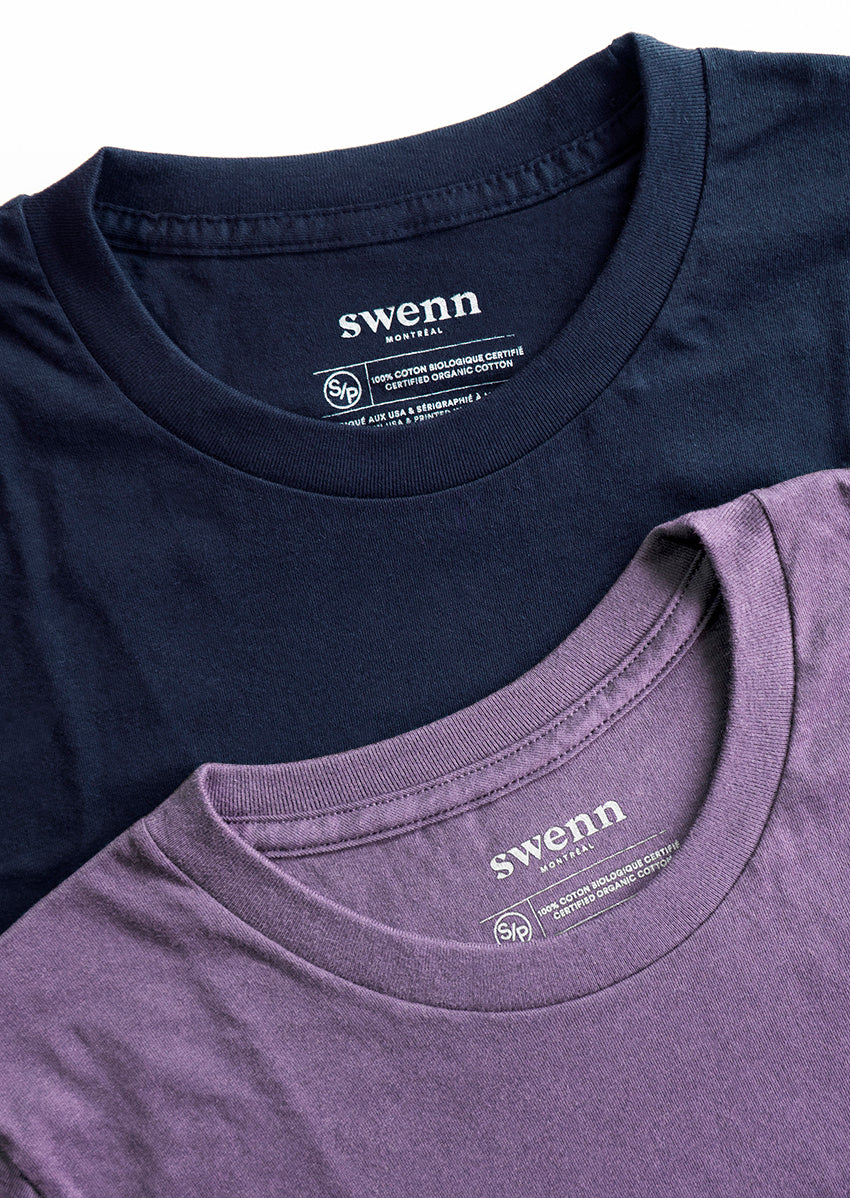 2 t-shirts navy - lilac
