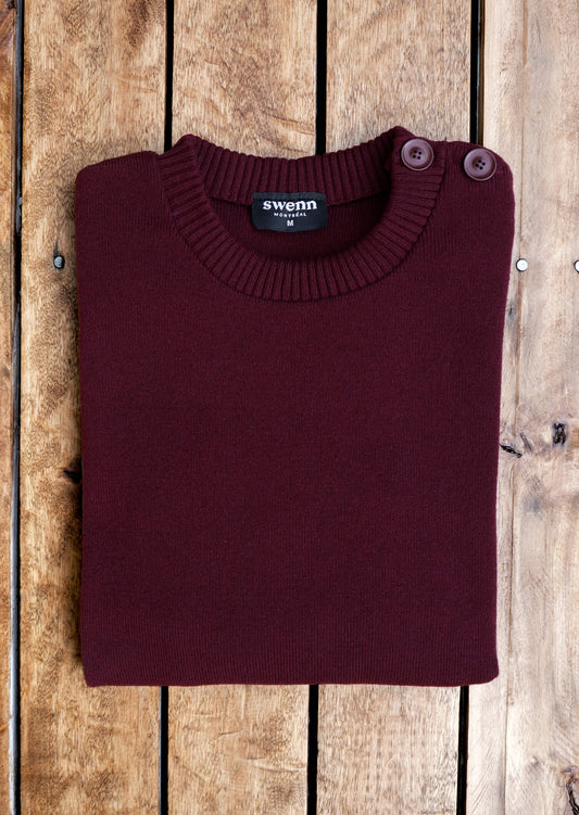 Gaël - ssailor's sweater - burgundy