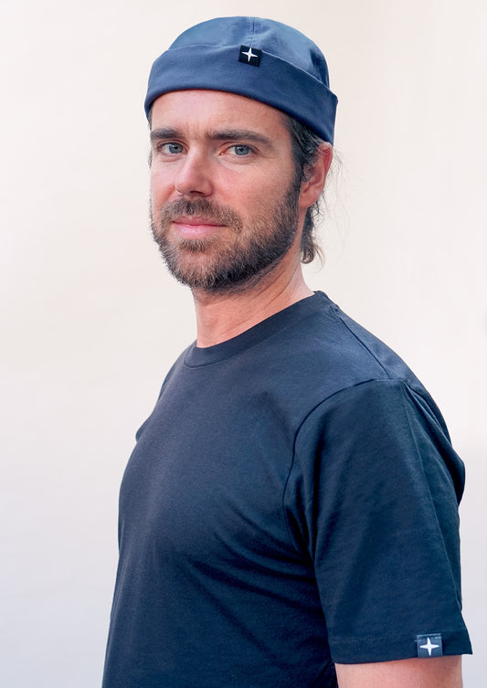 Docker hat - organic cotton - denim blue