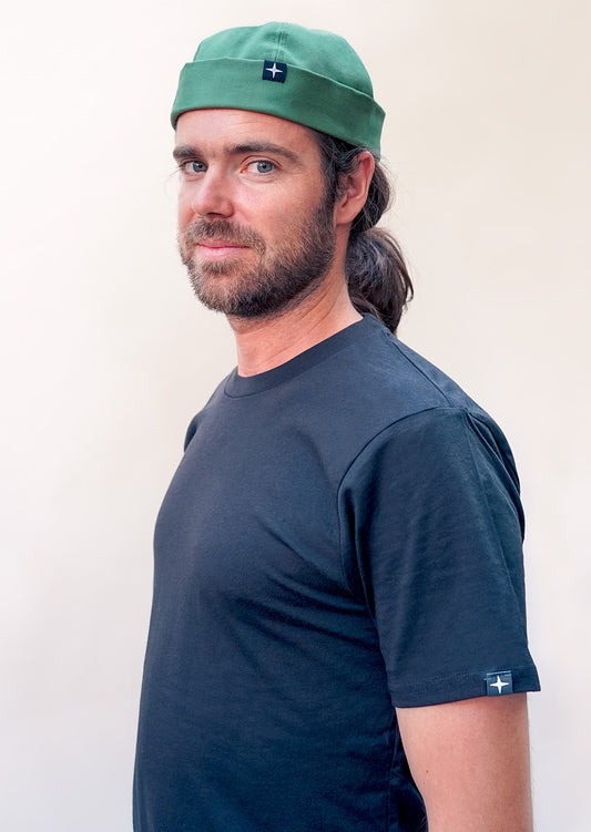 Docker hat - organic cotton - emerald green